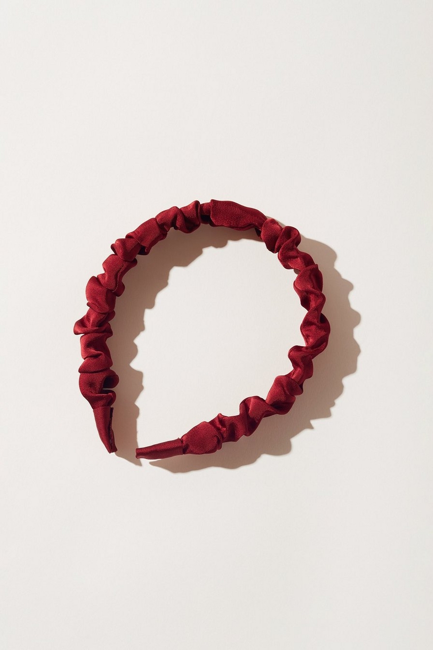 ruched satin headband